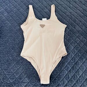 Prada Beige One Piece Swimsuit
